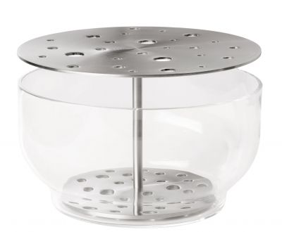 Ikebana Vase groß Edelstahl Fritz Hansen